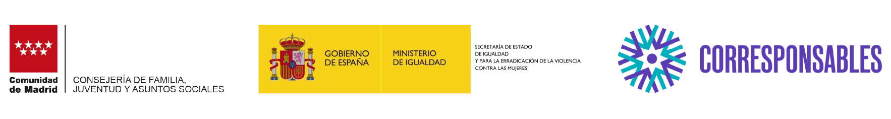 Logos Consejería de familia, comunidad de Madrid, Corresponsables